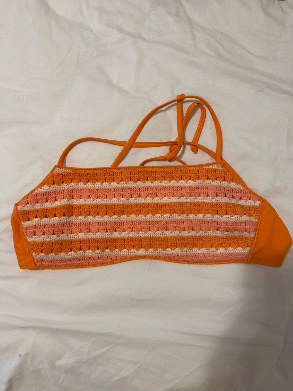 Orange Crotchet Swim Top